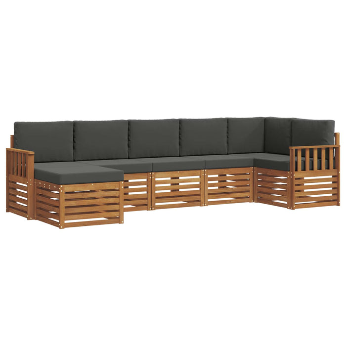 Set canapea sectională cu pernă 7 pcs Natural și Antracit - WALTI WALTI