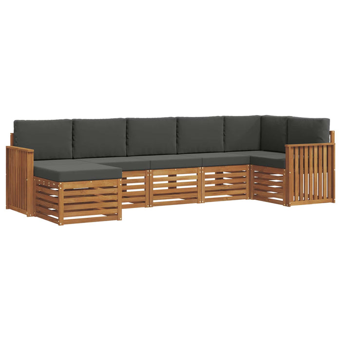 Set canapea sectională cu pernă 7 pcs Natural și Antracit - WALTI WALTI