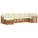 Set canapea sectională cu pernă 7 pcs Natural și Crem - WALTI WALTI