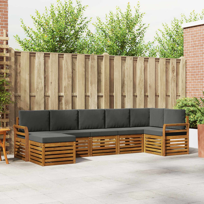 Set canapea sectională cu pernă 7 pcs Natural și Antracit - WALTI WALTI