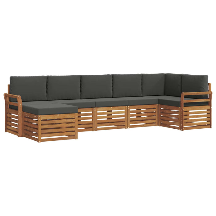 Set canapea sectională cu pernă 7 pcs Natural și Antracit - WALTI WALTI