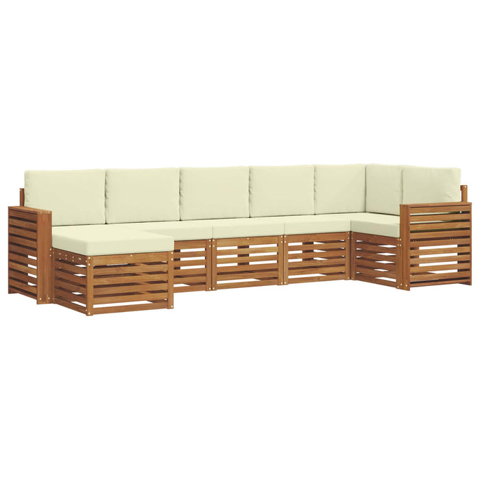Set canapea sectională cu pernă 7 pcs Natural și Crem - WALTI WALTI