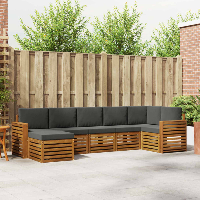 Set canapea sectională cu pernă 7 pcs Natural și Antracit - WALTI WALTI