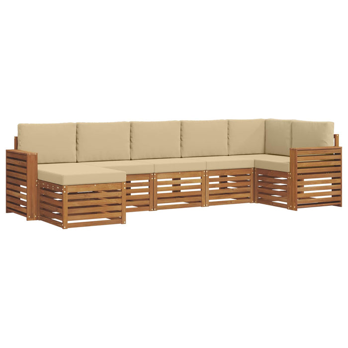 Set canapea sectională cu pernă 7 pcs Natural și Bej - WALTI WALTI