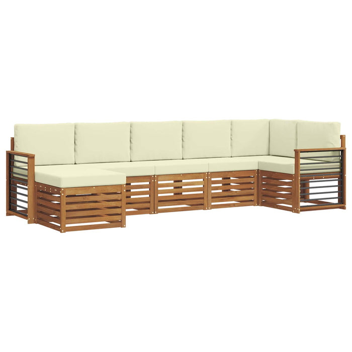 Set canapea sectională cu pernă 7 pcs Natural și Crem - WALTI WALTI