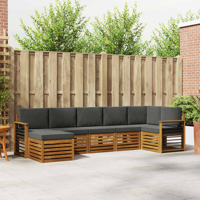 Set canapea sectională cu pernă 7 pcs Natural și Antracit - WALTI WALTI