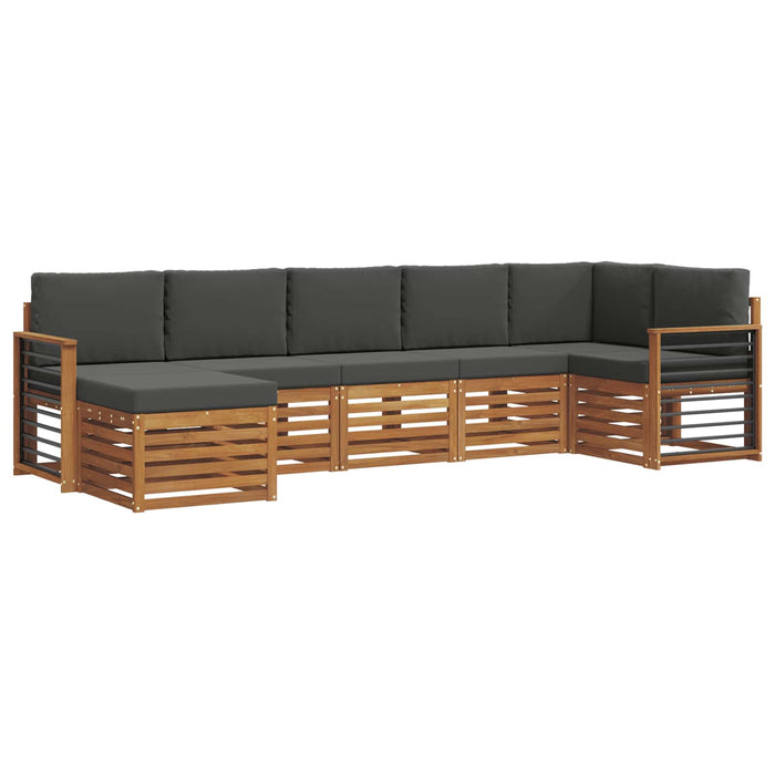Set canapea sectională cu pernă 7 pcs Natural și Antracit - WALTI WALTI