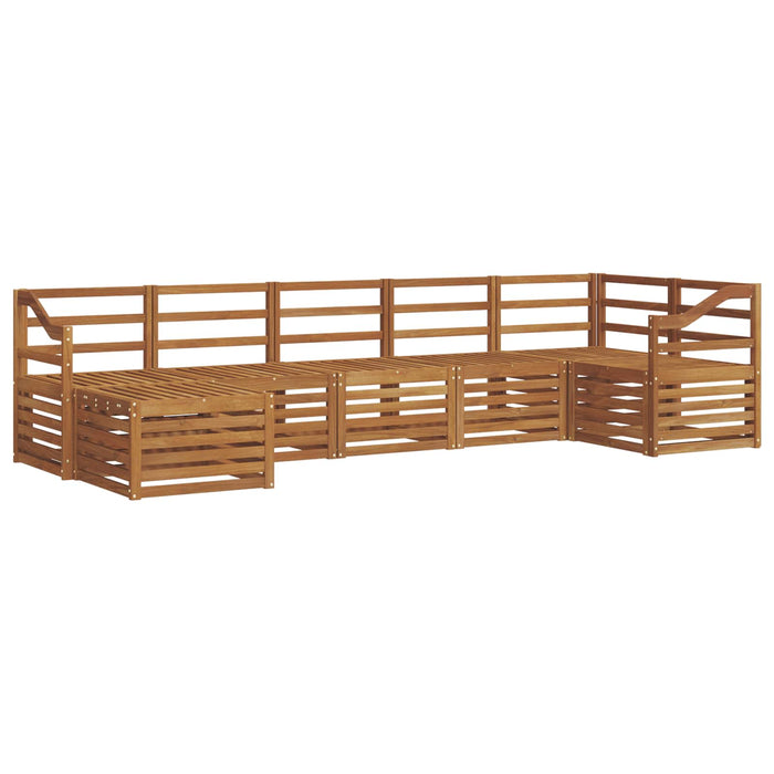 Set canapea sectională 7 pcs natural Lemn Solid de Acacia - WALTI WALTI