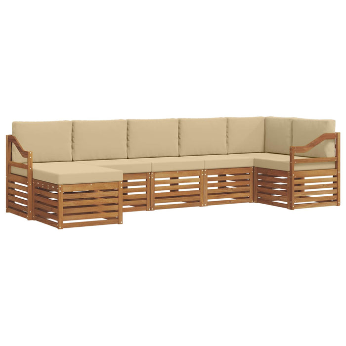 Set canapea sectională cu pernă 7 pcs Natural și Bej - WALTI WALTI