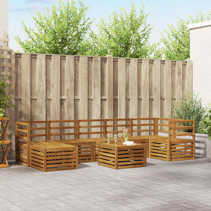 Set de canapele de exterior 8 pcs natural Lemn Solid de Acacia - WALTI WALTI