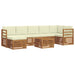 Set de canapele de exterior cu pernă 8 pcs Natural și Crem - WALTI WALTI
