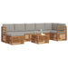 Set de canapele de exterior 8 pcs Gri natural și deschis - WALTI WALTI