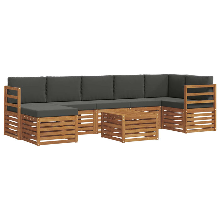 Set de canapele de exterior cu pernă 8 pcs Natural și Antracit - WALTI WALTI
