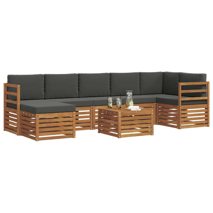 Set de canapele de exterior cu pernă 8 pcs Natural și Antracit - WALTI WALTI