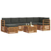 Set de canapele de exterior cu pernă 8 pcs Natural și Antracit - WALTI WALTI