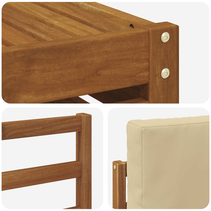 Set de canapele de exterior cu pernă 8 pcs Natural și Bej - WALTI WALTI