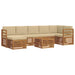 Set de canapele de exterior cu pernă 8 pcs Natural și Bej - WALTI WALTI