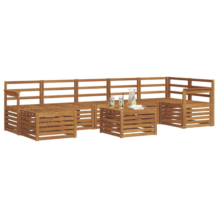 Set de canapele de exterior 8 pcs natural Lemn Solid de Acacia - WALTI WALTI