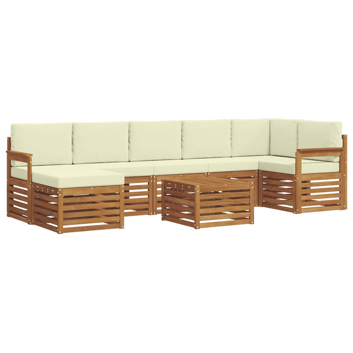 Set de canapele de exterior cu pernă 8 pcs Natural și Crem - WALTI WALTI