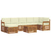 Set de canapele de exterior cu pernă 8 pcs Natural și Crem - WALTI WALTI