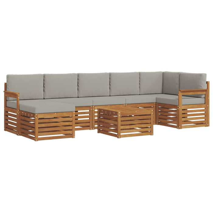 Set de canapele de exterior 8 pcs Gri natural și deschis - WALTI WALTI
