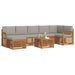 Set de canapele de exterior 8 pcs Gri natural și deschis - WALTI WALTI