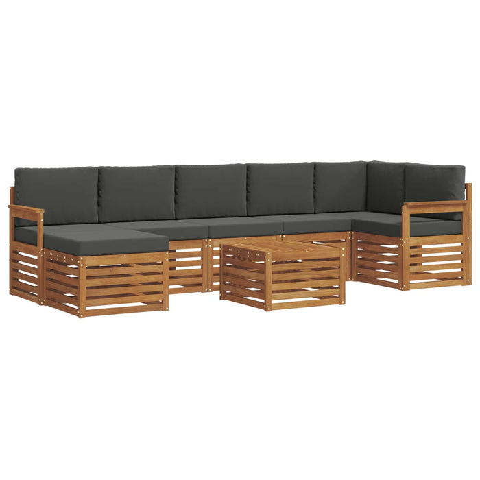 Set de canapele de exterior cu pernă 8 pcs Natural și Antracit - WALTI WALTI