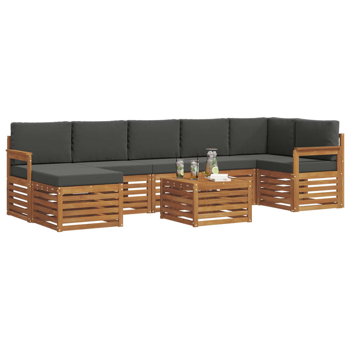 Set de canapele de exterior cu pernă 8 pcs Natural și Antracit - WALTI WALTI