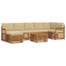 Set de canapele de exterior cu pernă 8 pcs Natural și Bej - WALTI WALTI