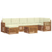 Set de canapele de exterior cu pernă 8 pcs Natural și Crem - WALTI WALTI