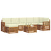 Set de canapele de exterior cu pernă 8 pcs Natural și Crem - WALTI WALTI