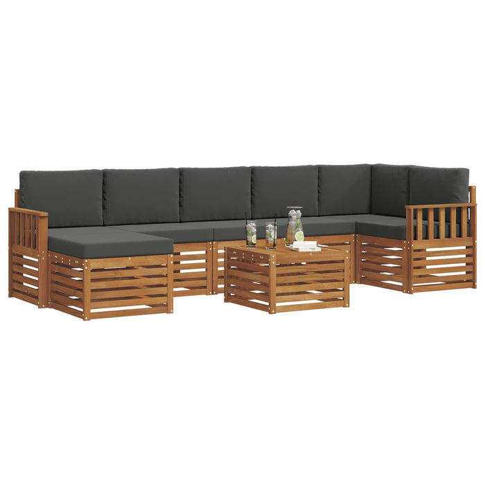 Set de canapele de exterior cu pernă 8 pcs Natural și Antracit - WALTI WALTI