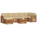 Set de canapele de exterior cu pernă 8 pcs Natural și Bej - WALTI WALTI
