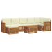 Set de canapele de exterior cu pernă 8 pcs Natural și Crem - WALTI WALTI
