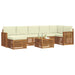 Set de canapele de exterior cu pernă 8 pcs Natural și Crem - WALTI WALTI