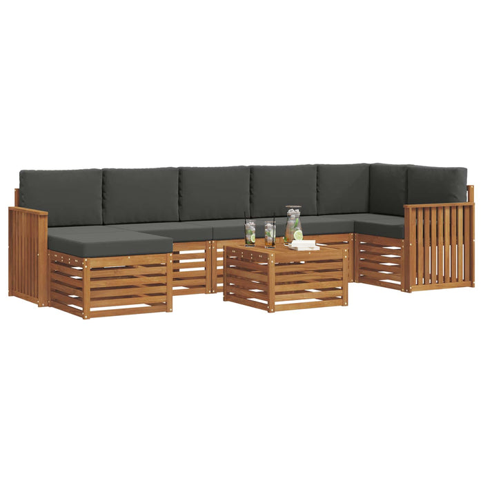 Set de canapele de exterior cu pernă 8 pcs Natural și Antracit - WALTI WALTI