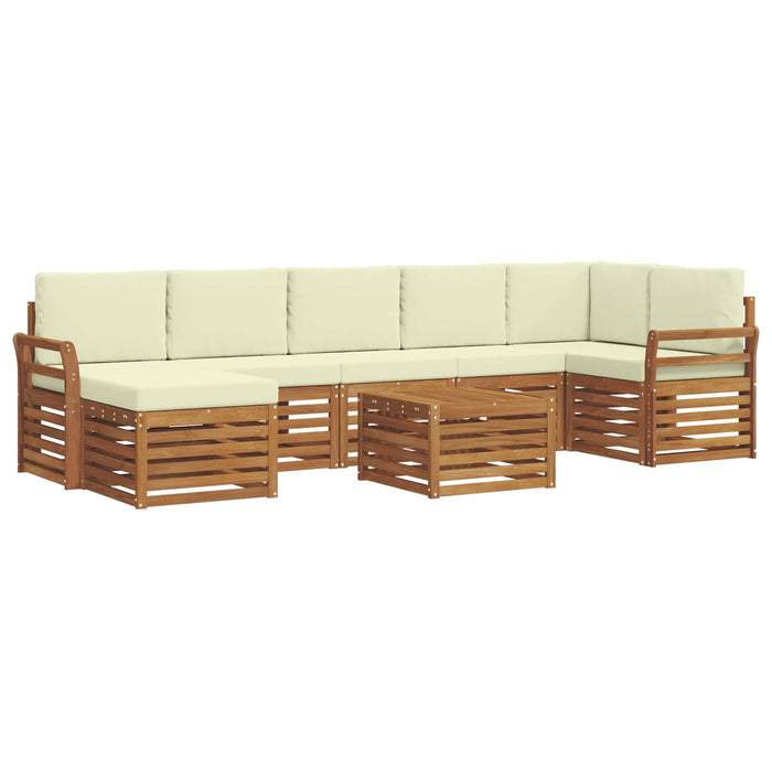 Set de canapele de exterior cu pernă 8 pcs Natural și Crem - WALTI WALTI