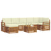 Set de canapele de exterior cu pernă 8 pcs Natural și Crem - WALTI WALTI
