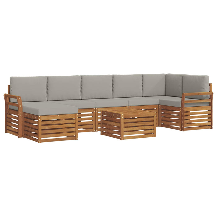 Set de canapele de exterior 8 pcs Gri natural și deschis - WALTI WALTI