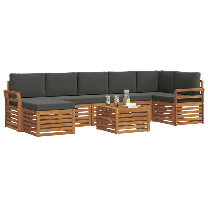 Set de canapele de exterior cu pernă 8 pcs Natural și Antracit - WALTI WALTI