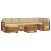 Set de canapele de exterior cu pernă 8 pcs Natural și Bej - WALTI WALTI