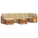 Set de canapele de exterior cu pernă 8 pcs Natural și Bej - WALTI WALTI