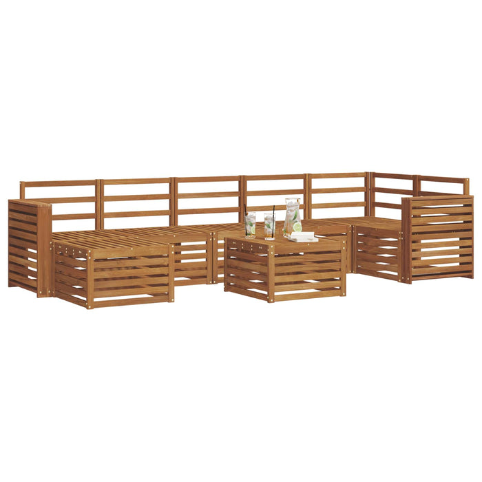 Set de canapele de exterior 8 pcs natural Lemn Solid de Acacia - WALTI WALTI