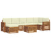 Set de canapele de exterior cu pernă 8 pcs Natural și Crem - WALTI WALTI
