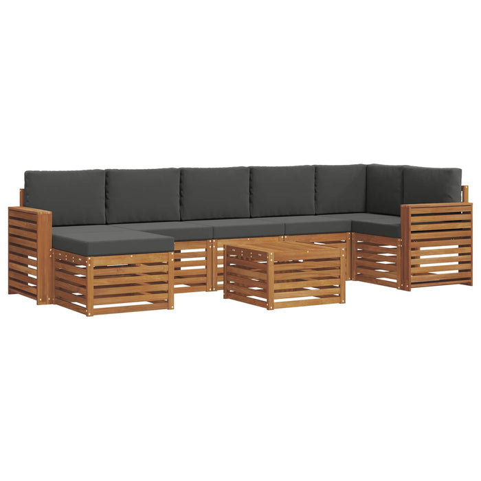 Set de canapele de exterior cu pernă 8 pcs Natural și Antracit - WALTI WALTI