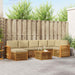 Set de canapele de exterior cu pernă 8 pcs Natural și Bej - WALTI WALTI