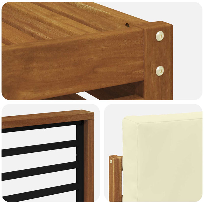 Set de canapele de exterior cu pernă 8 pcs Natural și Crem - WALTI WALTI