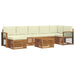 Set de canapele de exterior cu pernă 8 pcs Natural și Crem - WALTI WALTI