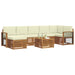 Set de canapele de exterior cu pernă 8 pcs Natural și Crem - WALTI WALTI
