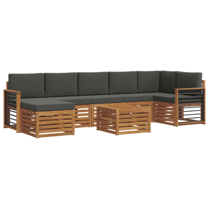 Set de canapele de exterior cu pernă 8 pcs Natural și Antracit - WALTI WALTI